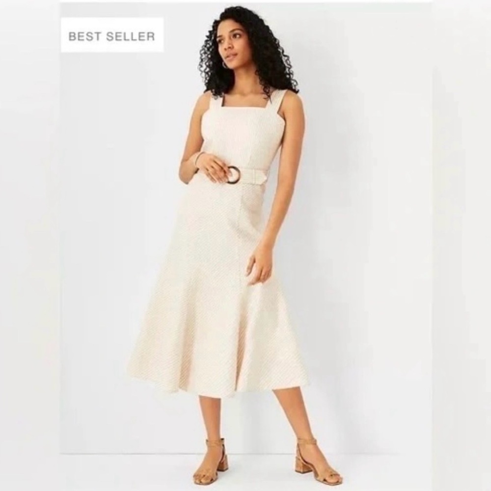 Ann Taylor Cream Midi Dress